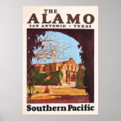 Retro De Alamo San Antonio Poster (Voorkant)