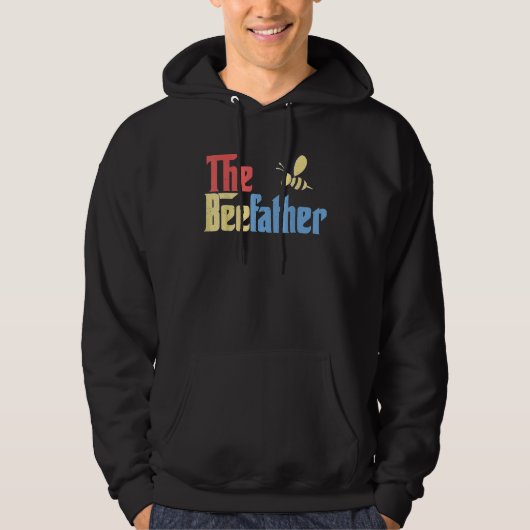 Retro De Bij Vader Imker Hommels Vader Honing Hoodie (Voorkant)