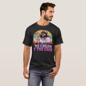 Retro de crème van het gewas t-shirt (Voorkant volledig)