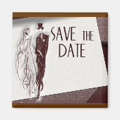 Retro De datum opslaan Magneet (Voorkant)