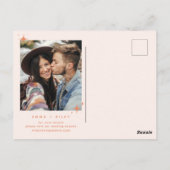 Retro De datumfoto opslaan | terracotta Briefkaart (Achterkant)