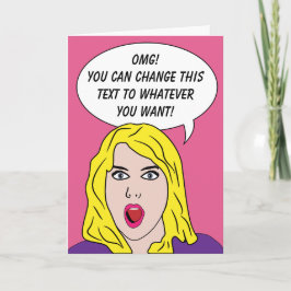 RETRO de douanewenskaart van de VROUW Kaart