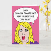 RETRO de douanewenskaart van de VROUW Kaart (Gele Bloem)