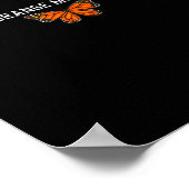 Retro De enige Oranje monarch die ik wil Butterfly Poster (Hoek)