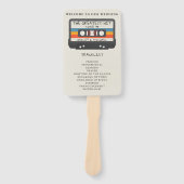 Retro de grootste hit cassette bruiloft programma handwaaier (Voorkant)