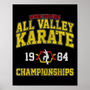 Retro De Karate Vintage All Valley Karate Champio Poster