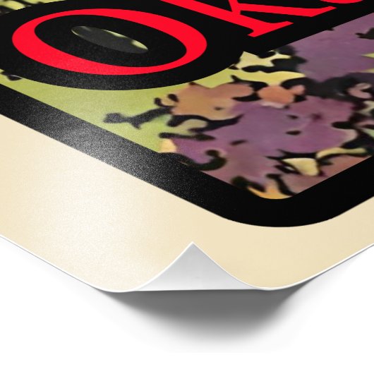 Retro de Okanagan Lake landschap  strip 70 Foto Afdruk (Hoek)