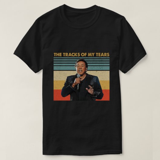 Retro de sporen van mijn tranen - Smokey Robinson T-shirt (Design voorkant)