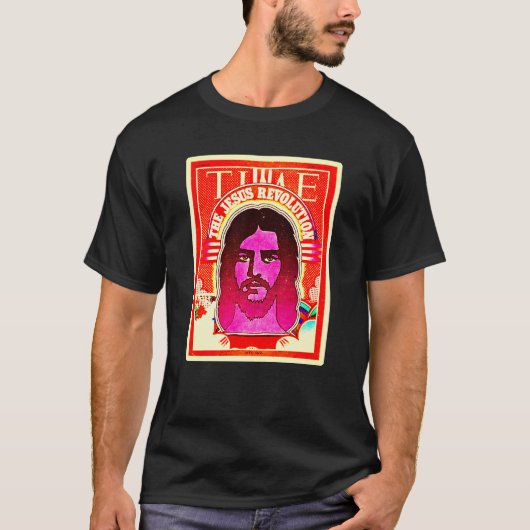 Retro de  stijl van de Jezus Revolutie Christelijk T-shirt (Voorkant)