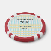 RETRO DE VRIJGELLLEN WEEKEND CLUB BLAUW GEEL DATUM POKER CHIPS (Enkel)