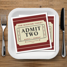 Retro De Winnende Ticket Stub Geef Twee Bruiloft t