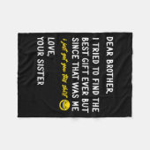 Retro Dear Brother I Tried To Find The  Fleece Deken (Voorkant (Horizontaal))