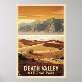Retro Death Valley National Park Poster