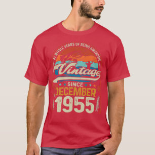 Retro December 1955 67 Year Old Fishing Lover 67th T-shirt