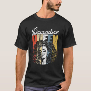 Retro December koningin Geweldige Junenth Queen Wo T-shirt