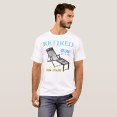 Retro Deckstoel Mannen T-shirt pensioen (Voorkant volledig)