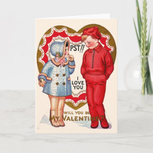 Retro Declaration of Love Valentijnsdag Card Feestdagen Kaart