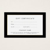 Retro  deco cadeaubon visitekaartje (Achterkant)