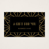 Retro  deco cadeaubon visitekaartje (Voorkant)