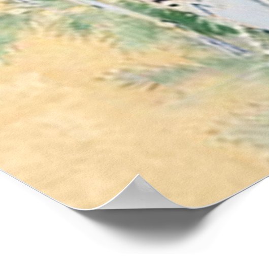 Retro  deco dame kerstavond poster (Hoek)