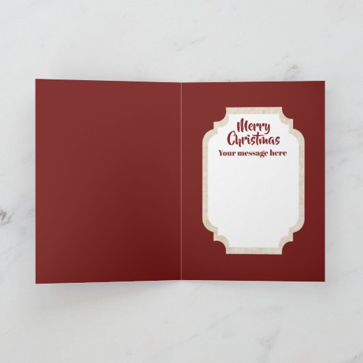 Retro  deco-dame kerstfeestdag feestdagen kaart (Binnen)