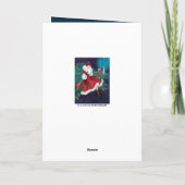 Retro  deco-dame kerstfeestdag feestdagen kaart (Achterkant)