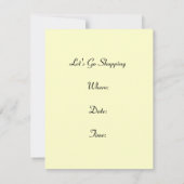 Retro Deco Invitations Department Store Escalators Kaart (Achterkant)