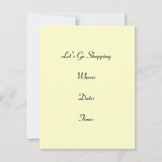 Retro Deco Invitations Department Store Escalators Kaart (Achterkant)