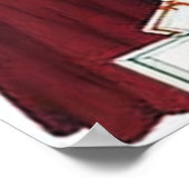 Retro  deco kerstdames poster (Hoek)