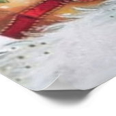 Retro  deco lady poster kerst (Hoek)