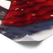 Retro deco mensen Kerstmis poster (Hoek)