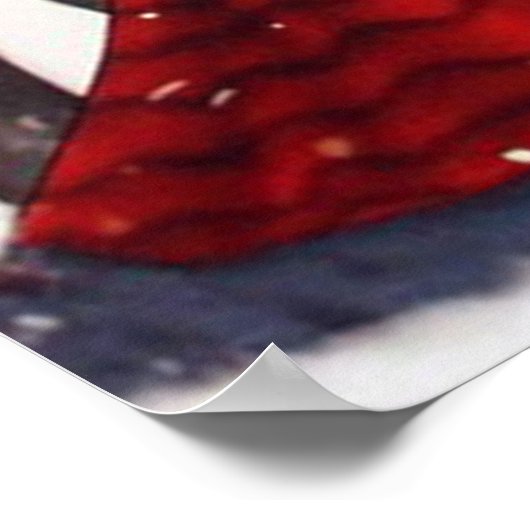 Retro deco mensen Kerstmis poster (Hoek)