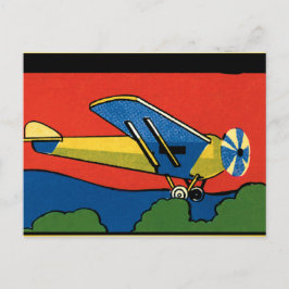 Retro Deco Plane Briefkaart