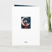 Retro  decodame kerst feestdagen kaart (Achterkant)