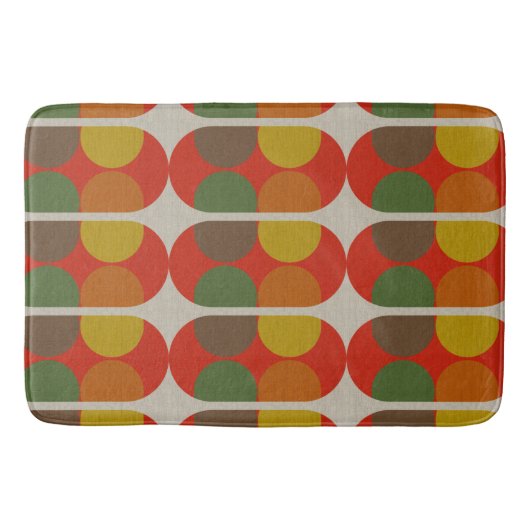 Retro decoratief badmat 70s 60s stijl (Voorkant)