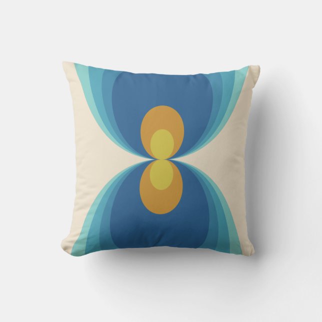 Retro decoratieve kussen 70s 60s stijl (Voorkant)
