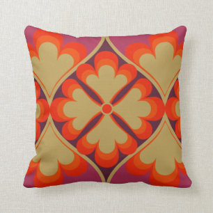 Retro decoratieve kussen, stijl van 70 en 60 jaar kussen