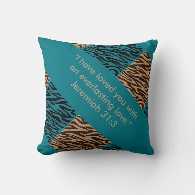 Retro Decoratieve Pillow... Jeremiah 31:3 Kussen (Voorkant)