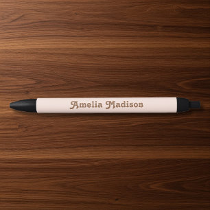 Retro decoratieve roze bruine pen