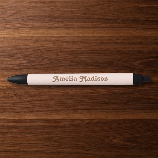 Retro decoratieve roze bruine pen