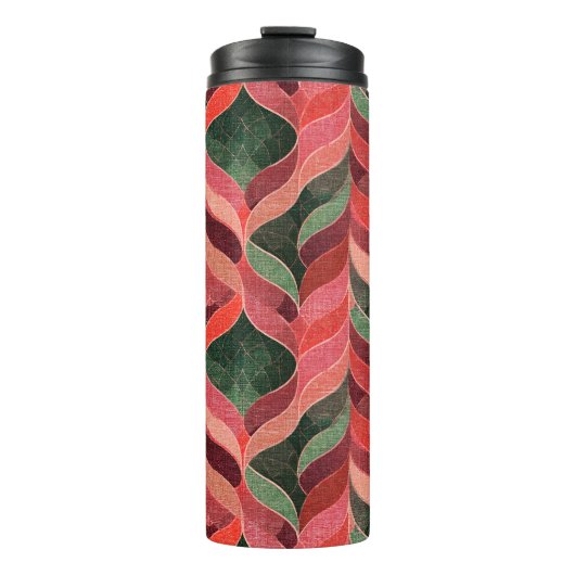 Retro decorative 70s stijl 60s thermosbeker (Voorkant)