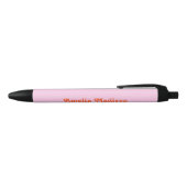 Retro Decorative Pink Orange Pen (Bovenkant)