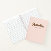 Retro Decorative Simple Blush Pink Orange Notitieboek (Binnen)