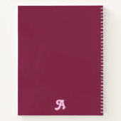 Retro Decorative Simple Pink Orange Notitieboek (Achterkant)