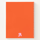 Retro Decorative Simple Pink Orange Notitieboek (Achterkant)