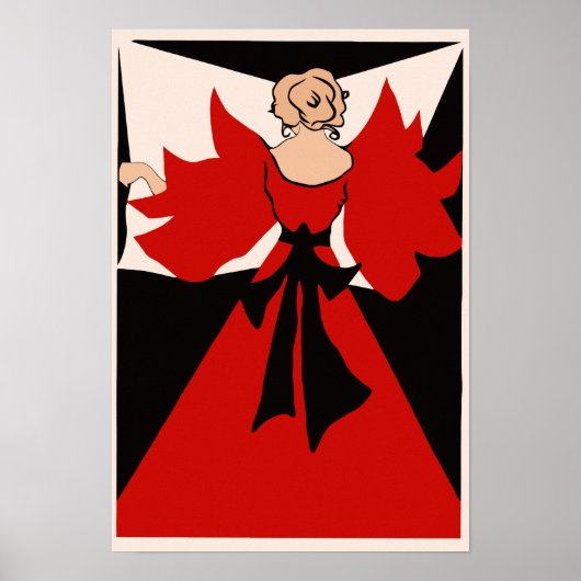 Retro  Deense krant "Belle époque" Poster (Voorkant)