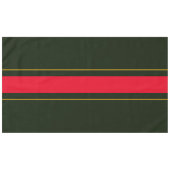 Retro Deep Forest Groen Rood Bruin Racing Stripes Tafelkleed (Voorkant (Horizontaal))