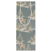 retro deer wijn cadeautas (Achterkant)