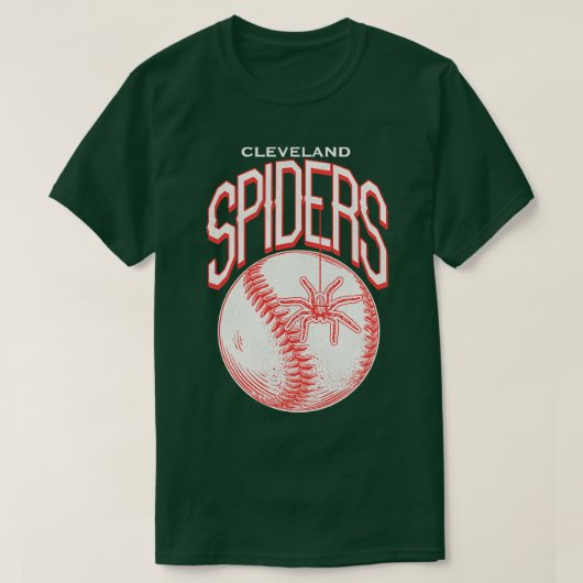 Retro defect spinnen honkbal t-shirt (Design voorkant)