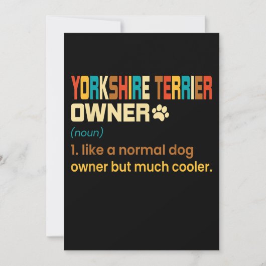 Retro Definition Yorkshire Terrier Owner (Voorkant)